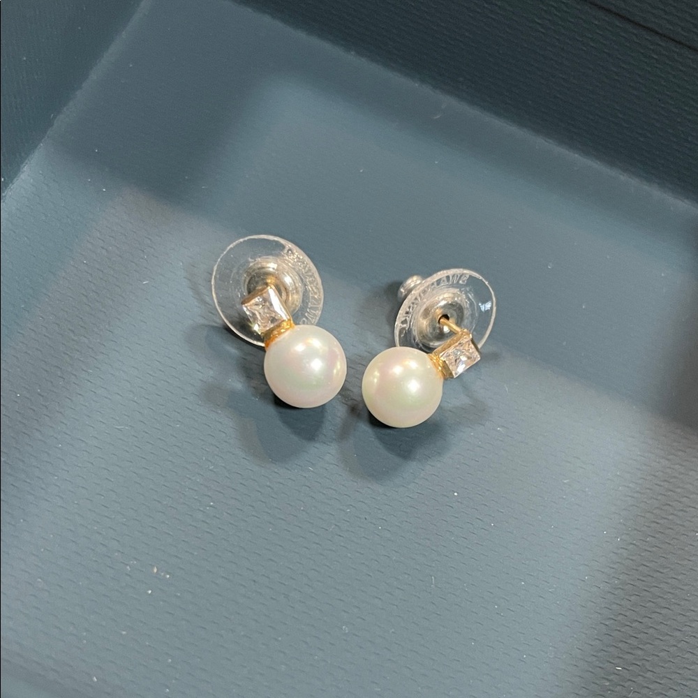 Faux pearl earrings
